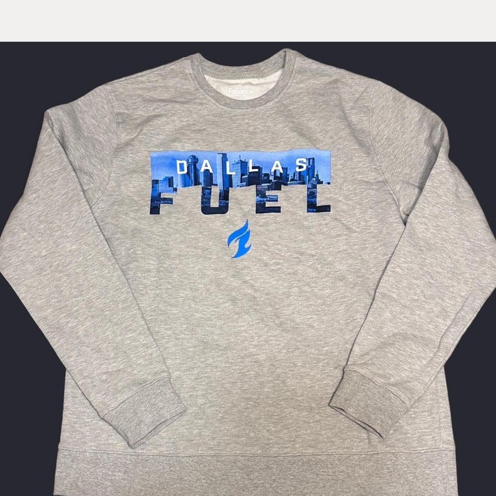 Fanatics Gray and Blue Crewneck Sweater